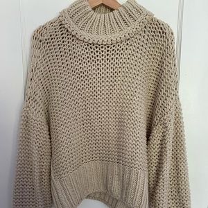 NWT Free People "My Only Sunshine" Beige Sweater